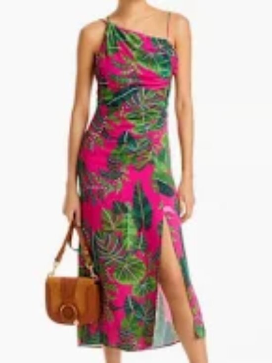 FARM Rio Dresses & Skirts - FARM Rio Anthropologie Leaves Midi Dress SZ M Tropical Colorful
